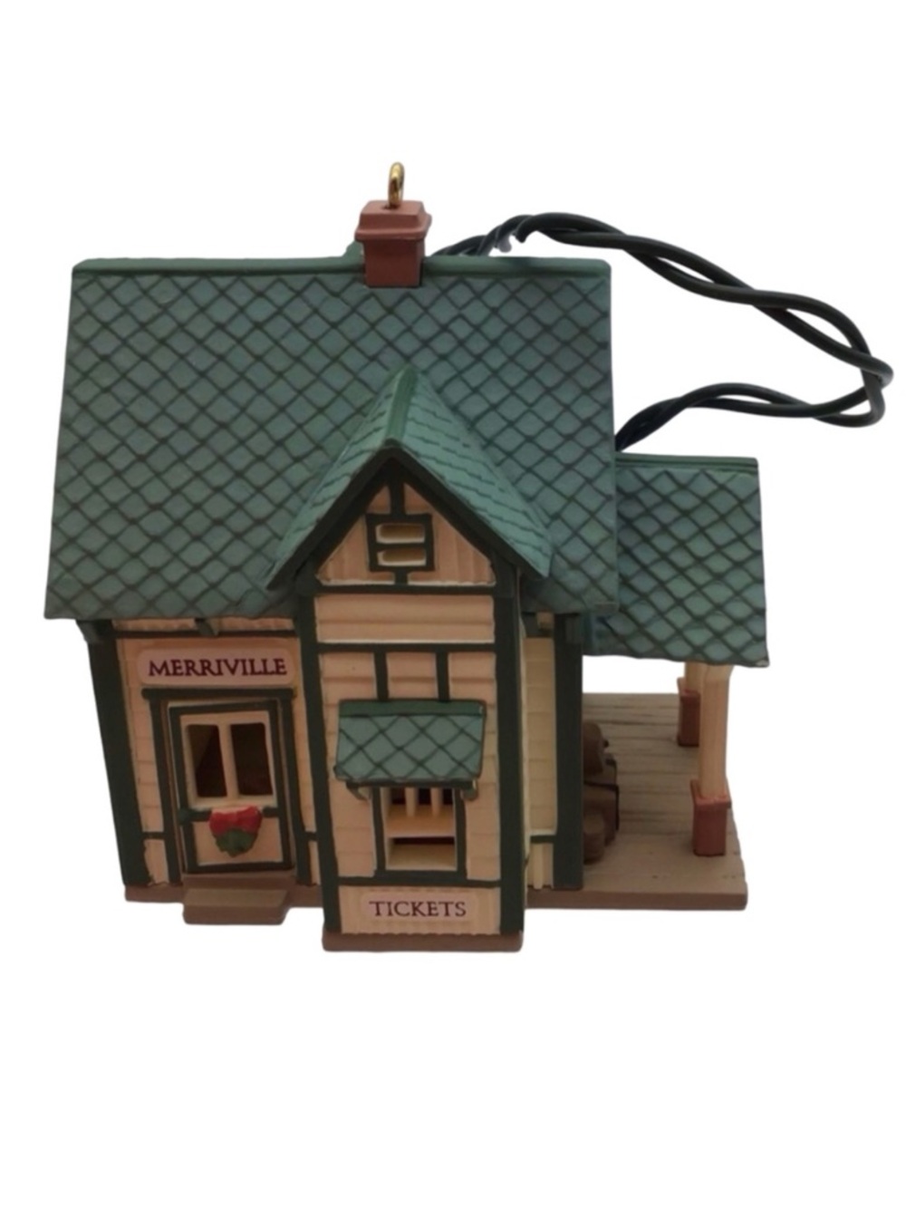 Hallmark 1987 “Merriville Train Station” Lighted Christmas Ornament